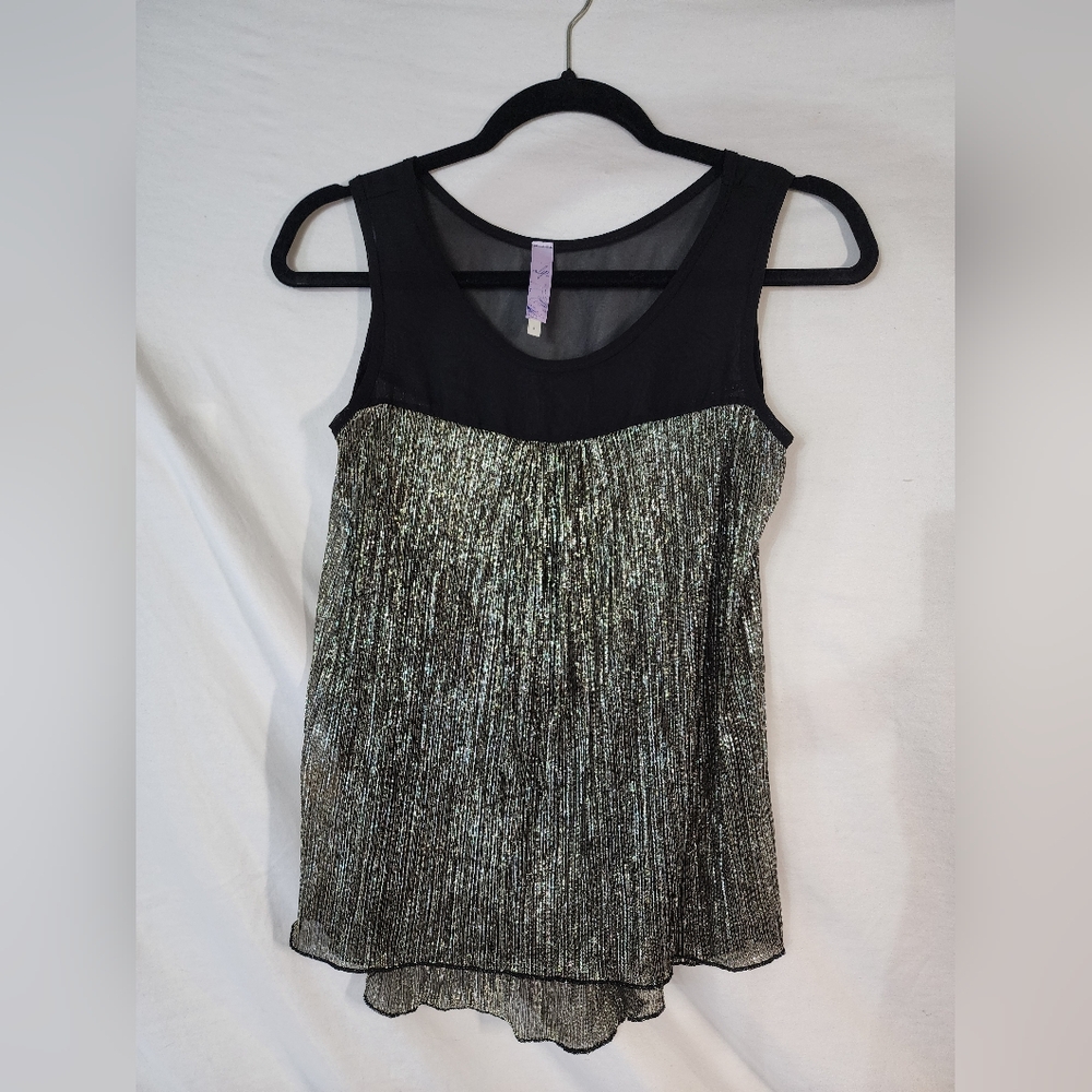 Alya Black and Silver Shimmer Blouse